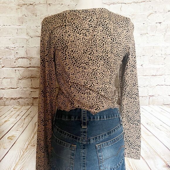 American Eagle leopard knit cardigan cropped top - Picture 7 of 7